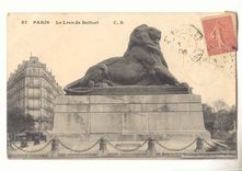 Paris (14eme) CPA Le Lion de Belfort
