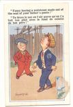 CPA Fantaisie Fancy having a waistcoat made out of the seat (culott de ton pere)