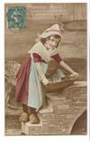 CPA Voeux Premier avril (enfant Paques Easter)