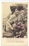 CPA Alsace Alsacienne Soldat Francais Patriotique Femme Fantaisie