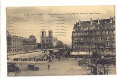 Paris (4eme) CPA Panorama vers la Prefecture de Police et Notre DAme