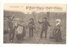 Auvergne CPA La bourree (danse)