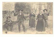 Auvergne CPA La bourree (danse) Croisement