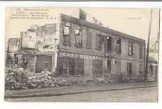 Creil CPA Rue Gambetta Cafe dit la Maison belge invendie par les allemands (billad