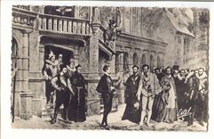 Blois CPM Le chateau Rencontre d'Henri II et du duc de Guise