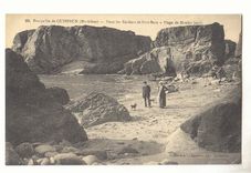 Presqu'ile de Quiveron CPA Dans les rochers de Port Bara Plage de Monhir Jacob