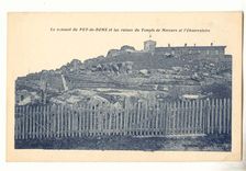 CPA Le sommet du Puy de Dome et les ruines du temple de Mercure et l'observatoire