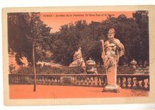 Nimes CPA Jardins de la fontaine Le Dieu Pan et la Diane