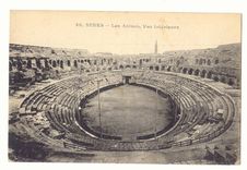 Nimes CPA Les arenes vue interieure