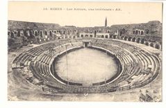 Nimes CPA Les arenes vue interieure