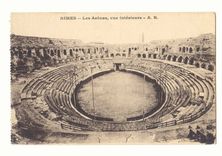 Nimes CPA Les arenes vue interieure