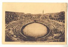 Nimes CPA Les arenes vue interieure