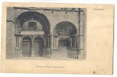 Avallon CPA Portail de l'eglise Saint Lazare