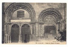 Avallon CPA Portail de l'eglise Saint Lazare