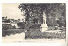 Pau CPA Le parc du chateau national statue de Gaston Phoebus