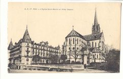 Pau CPA L'eglise Saint Martin et hotel Gassion