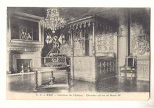 Pau CPA interieur du chateau Chambre ou est ne Henri IV