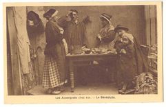 CPA Les auvergnats chez eux La benedicite