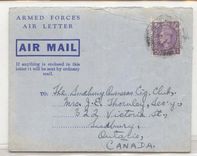 Canada Canadian forces 1944 England Just Before D Day Knew something up 1944 (entier postal stationary aerogramme)