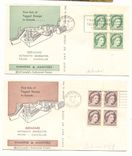 Canada Set of 5 covers 1962 Scarce First set of tagged stamps in Canada (cover lettre)