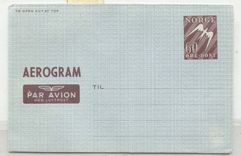 Norway Aerogram air letter AlS 1 MINT (Norge Norveg statiionary whole postal)