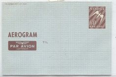 Norway Aerogram air letter LF 3 MINT (postal Norge Norway statiionary whole)