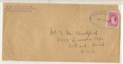 Canada Newfoundland 1931 interesting cancel Sandy Point St George's (lettre cover)