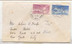 Ireland 1948 air email to New York (Ireland letter)