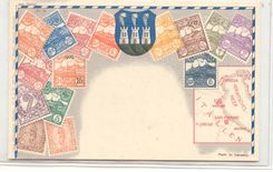 San Marino Stamp card Very fine and scarce (Saint Marine philately chart stamps)