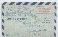 Germany American occupation zone LF 4 aerogram air letter (whole psotal stationary cover)