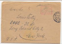 Germany 1947 cover from Mainz with tax paid 75 pfg (Allemagn letter)