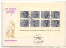 Germany 883-90 sheet FDC 1st day 1964
