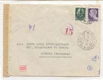 Italy 1944 Social registered RSI Republica mixed franking SCarce (letter Italy war)
