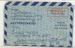 Germany AlS LF 4 aerogram air letter used 23 10 51 (postal entirety stationary)