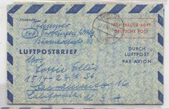 Germany AlS LF 3 aerogram air letter used 12 3 50 (postal entirety stationary)