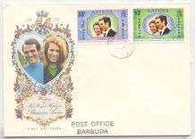 Antigua SG 102-3 Wedding off Princess Anne has Captain MArk Philips FDC 1st day (25 covers exist)