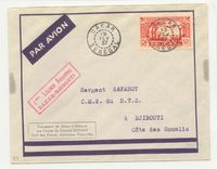 Senegal Vol Dakar Djibouti (Cote des Somalis) 19 FEV 1937 (liaison Dakar Djibouti 1er vol first flight) RaRe