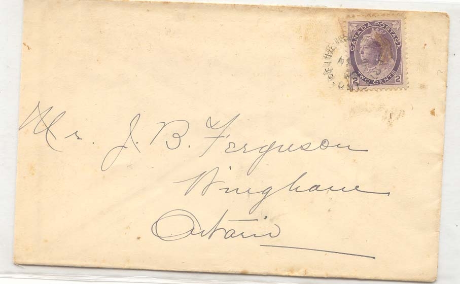 Canada Pelee Island Southern leaves Canada 1893 off (cover letter)