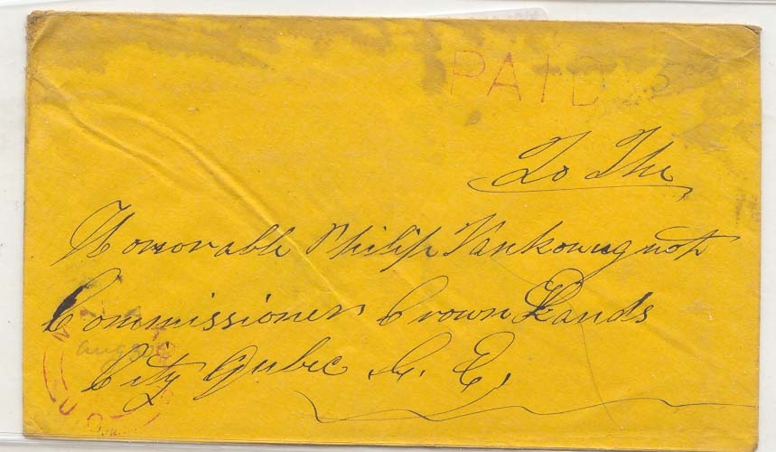 Canada Malakoff UC paid 5 1859 'est 1856) Very small post office Scarce ! (cover lettre)