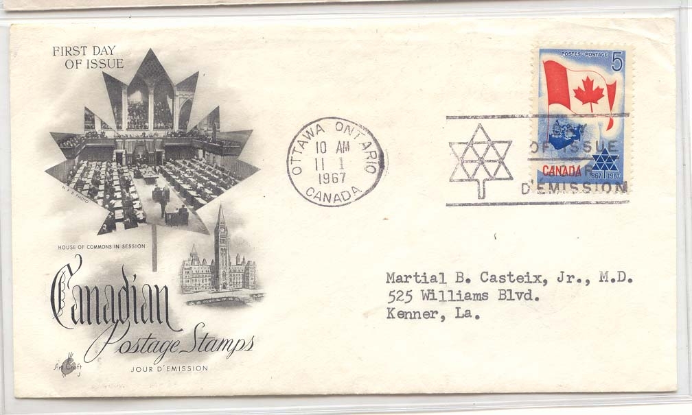 Canada FDC 1967 (cover lettre)