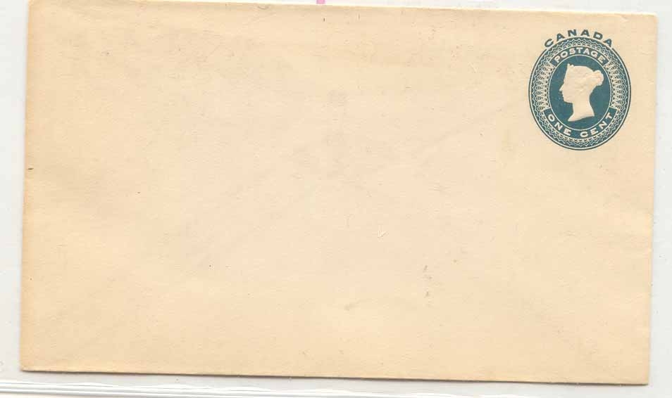 Canada En11a toned one transfers flap fault (whole postal stationary)