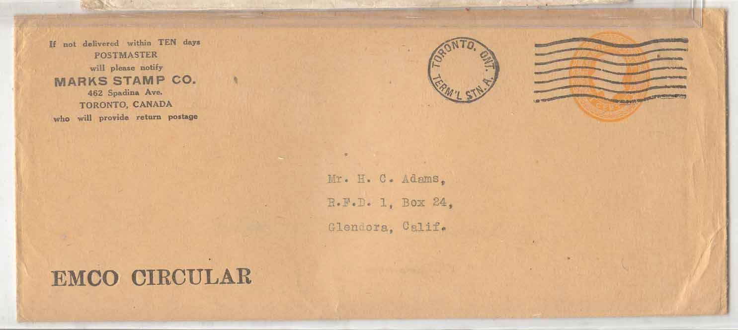 Canada PTPO stationary unlisted size in Webb (240 * 106 mm) (stationary entier postal)