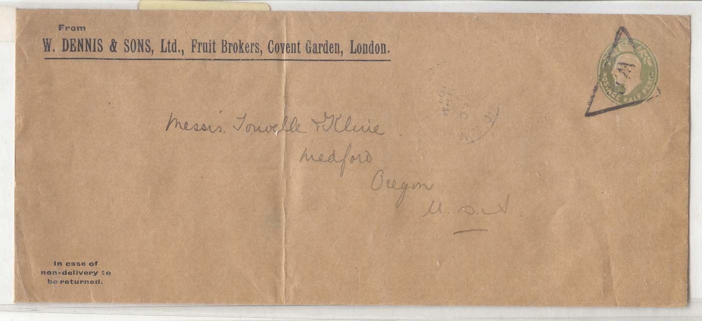 Great Britain PTPO KB 28 (stationary whole postal Fruit brokers)
