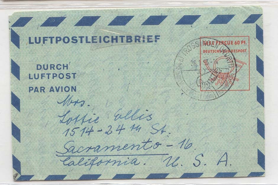 Germany AlS LF 7 used aerogram aerogramme (entier postal stationary)