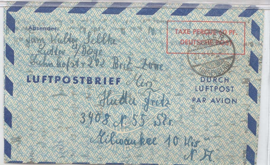 Germany AlS LF 4 aerogram aerogramme used 27 9 49 American zone (entier postal stationary)