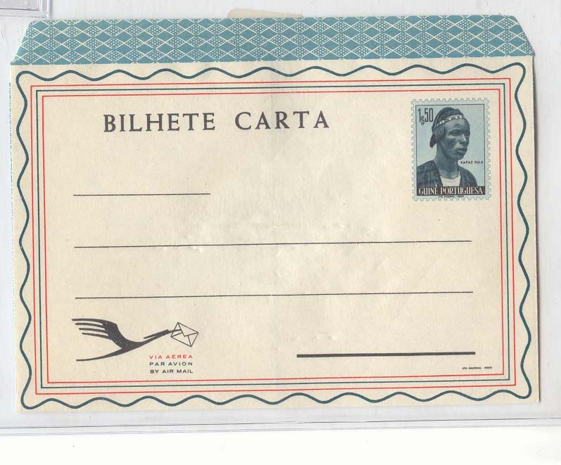 Portugal Portuguese Guinea FG 2 aerogram air letter (whole psotal stationary) MINY