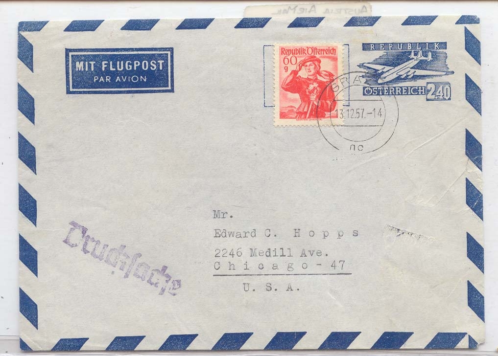 Austria Air mail LU 5a aerogram aerogramme (entier postal stationary Osterreich)