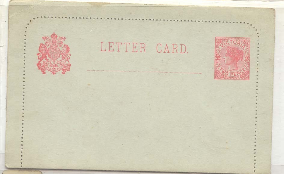 Australia Victoria A8 stationary (whole postal) MINT