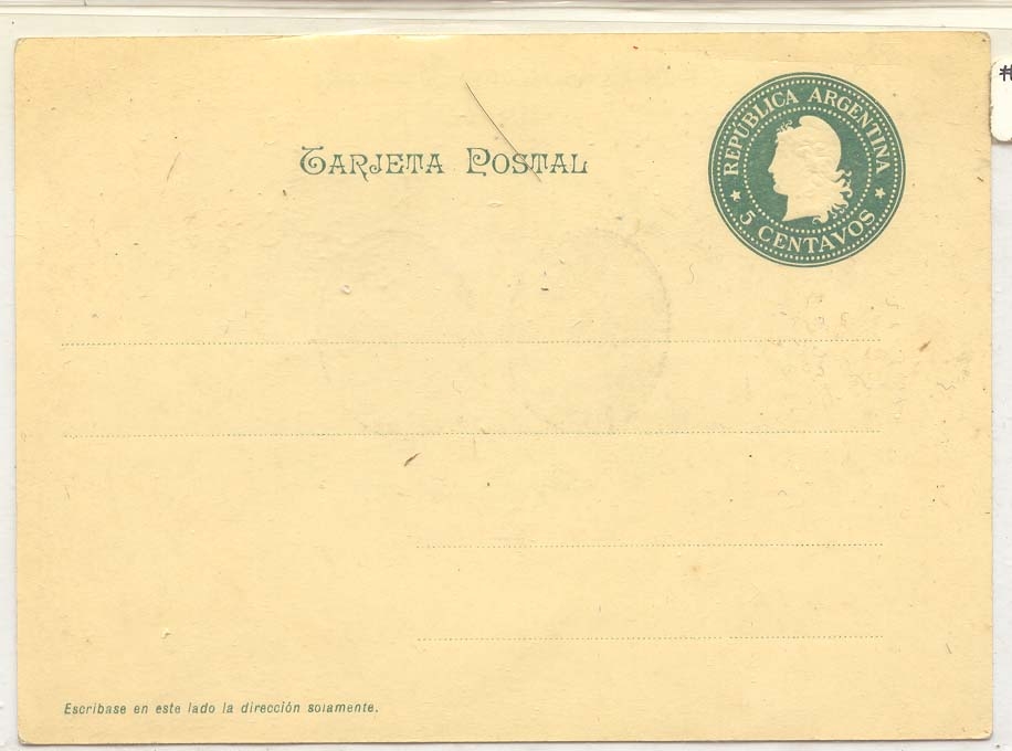 Argentina H&G G7 letter sheet with illustration one inside + Brazil stamp printed one transfers SCArCE MINT (whole postal)